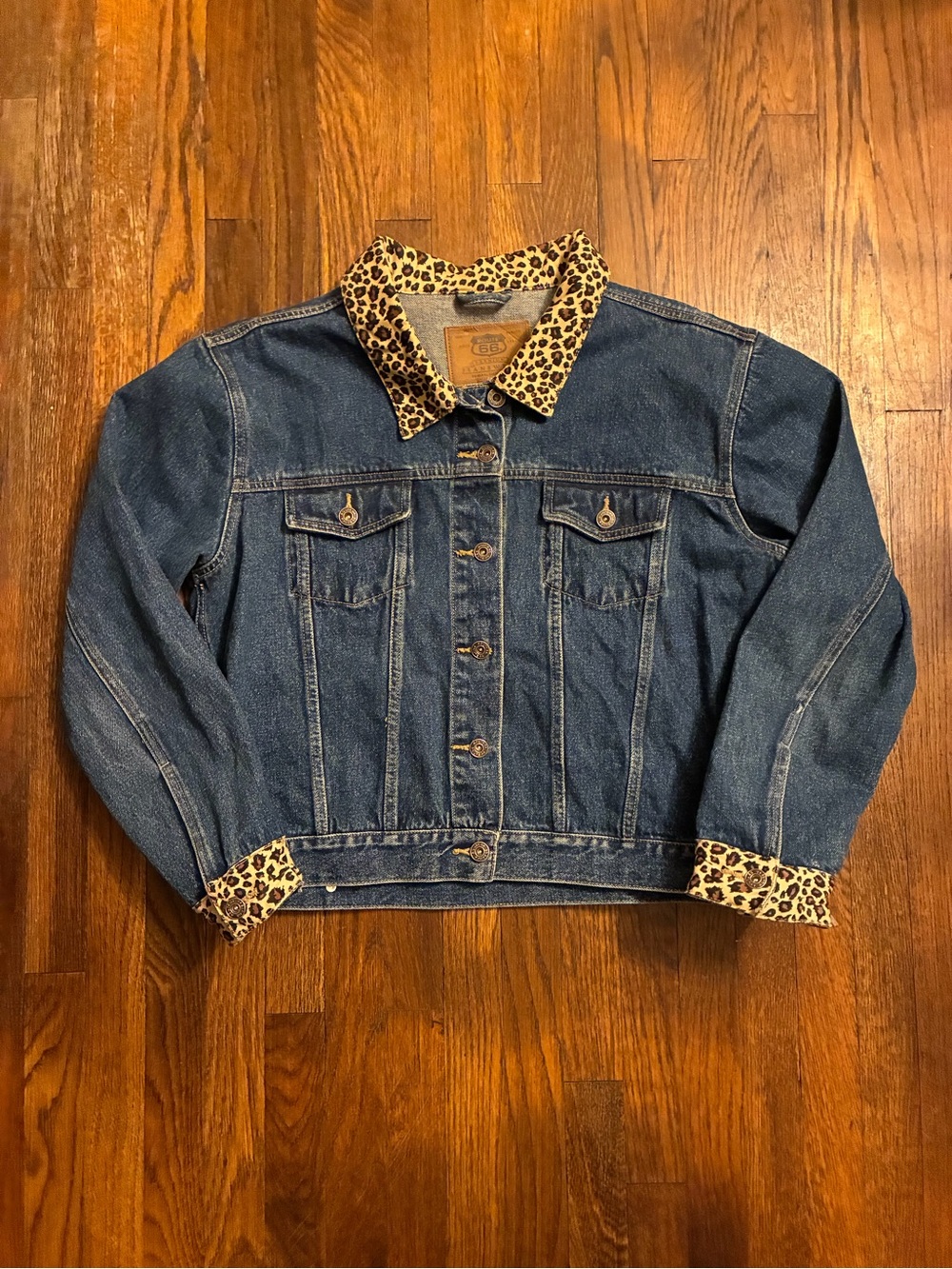 Vintage Route 66 Jean leopard women’s jacket size XL